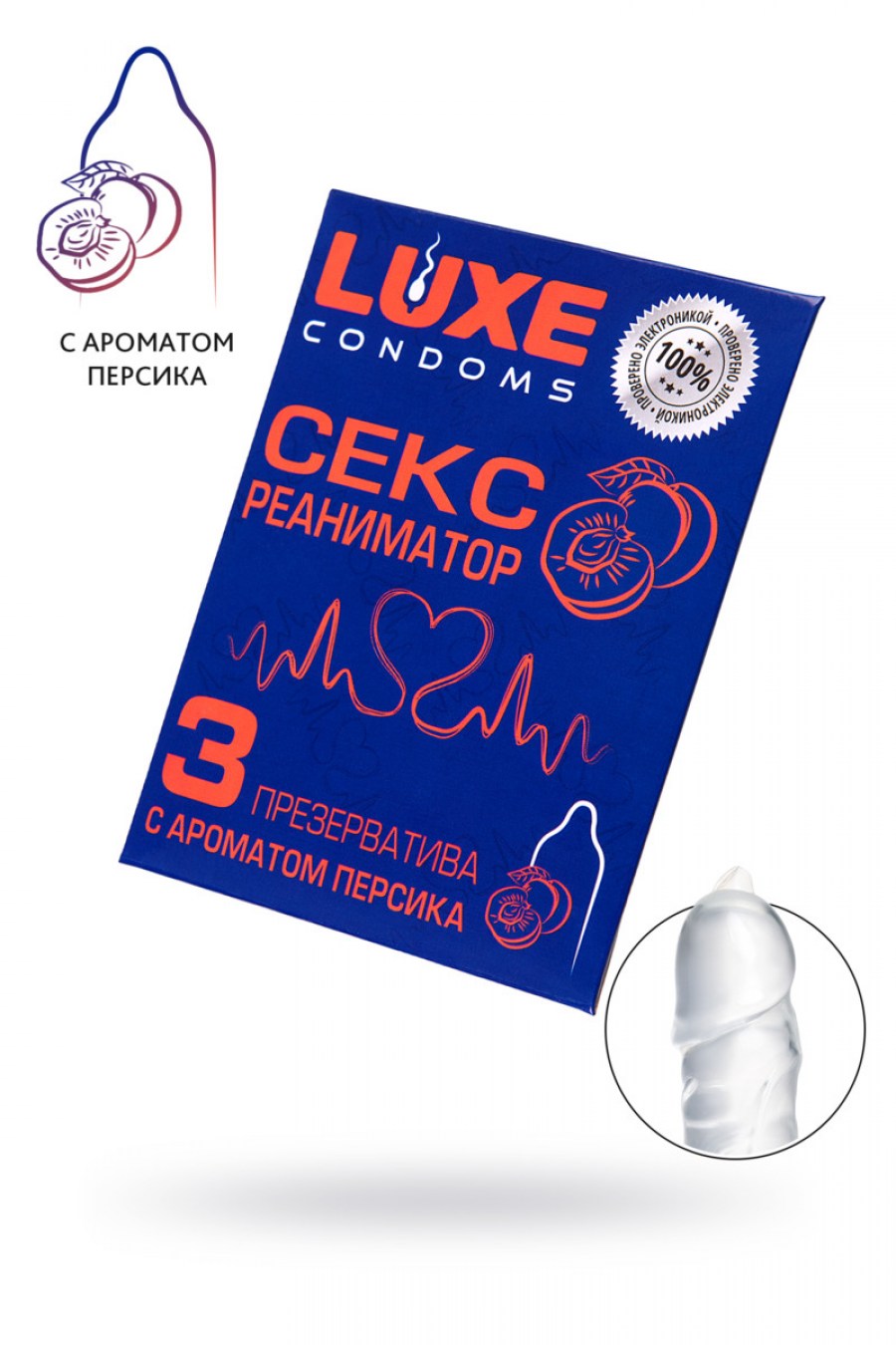Презервативы Сексреаниматор с ароматом персик
