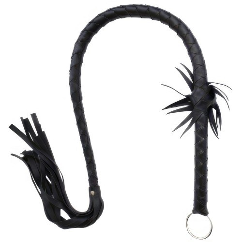 Черный кнут с кольцом 402026